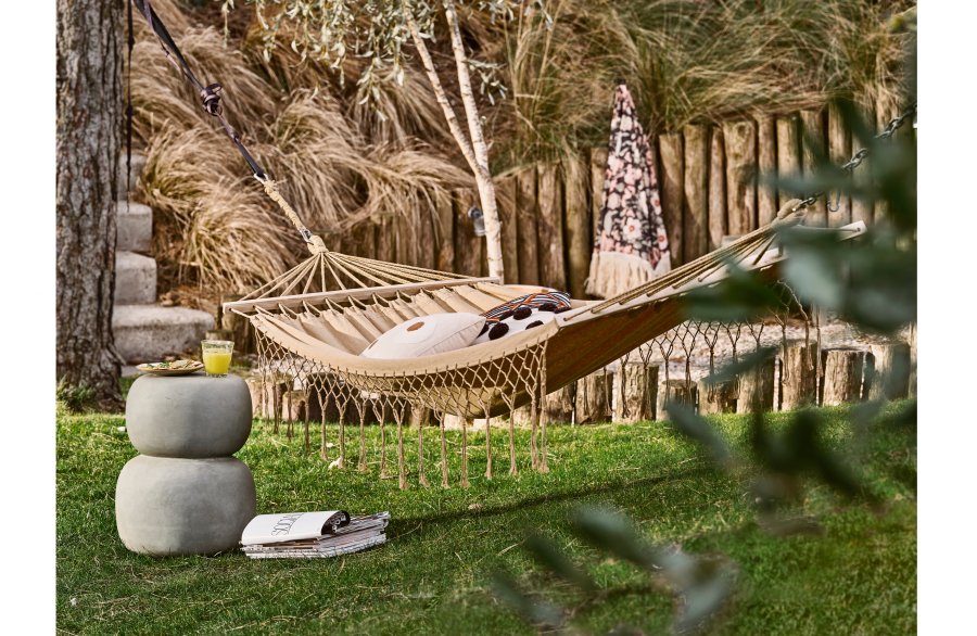 WOOOD EXCLUSIVE Oda sidebord, organisk - grn/gr fiberler (41x35)