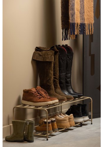 WOOOD Josse skostativ, rektangulr - army brun metal (B:80)