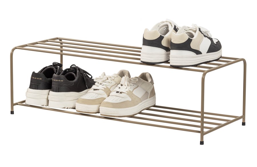 WOOOD Josse skostativ, rektangulr - army brun metal (B:80)