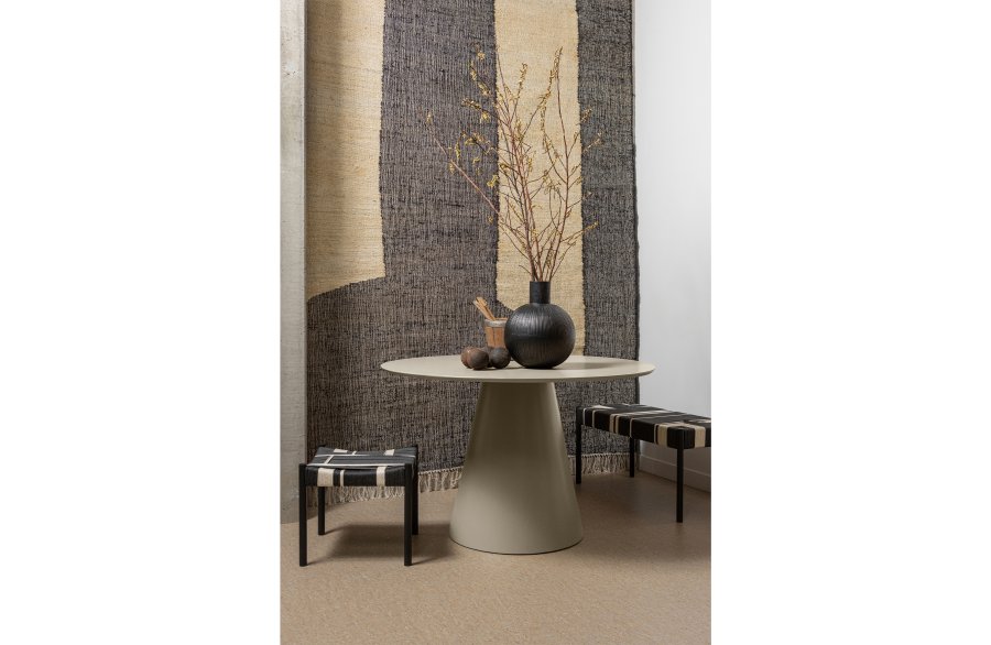 WOOOD EXCLUSIVE Jorre spisebord, rund - antik beige MDF (120)