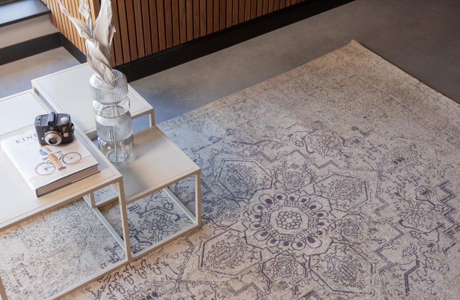 WOOOD Eric gulvtppe, m. boheme print, rektangulr - multifarvet polyester og bomuld (170x240)