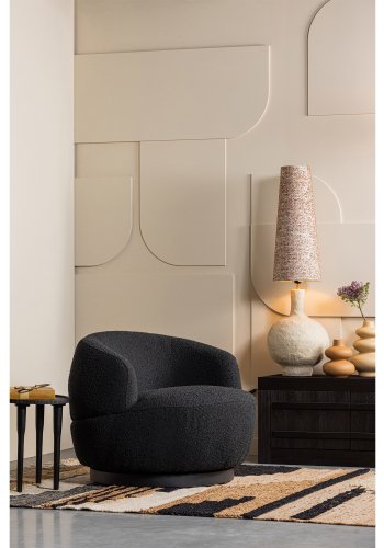 BEPUREHOME Liberal gulvtppe, rektangulr - natur meleret jute og bomuld (170x240)