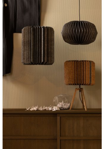 BEPUREHOME Bones bordlampe - sort papir og natur