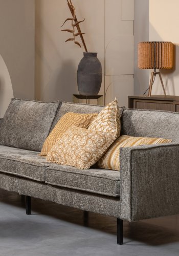 BEPUREHOME Broad sidebord, m. indgraveret ben - mrkebrun mangotr (50)