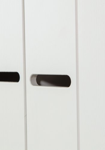 WOOOD Connect Low garderobeskab, m. 2 lger 4 hylder og 1 bjlestang - hvid fyrretr