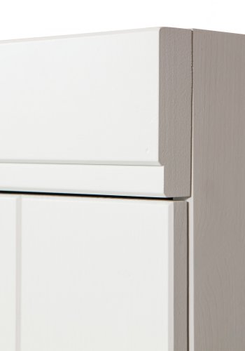 WOOOD Connect Low garderobeskab, m. 2 lger 4 hylder og 1 bjlestang - hvid fyrretr