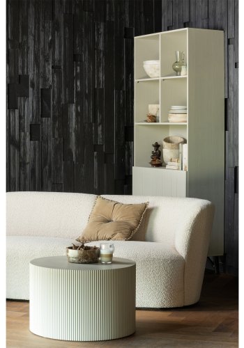 WOOOD EXCLUSIVE Sanne sidebord, rund - antik beige MDF (60)