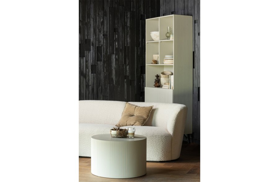 WOOOD EXCLUSIVE Sanne sidebord, rund - antik beige MDF (60)