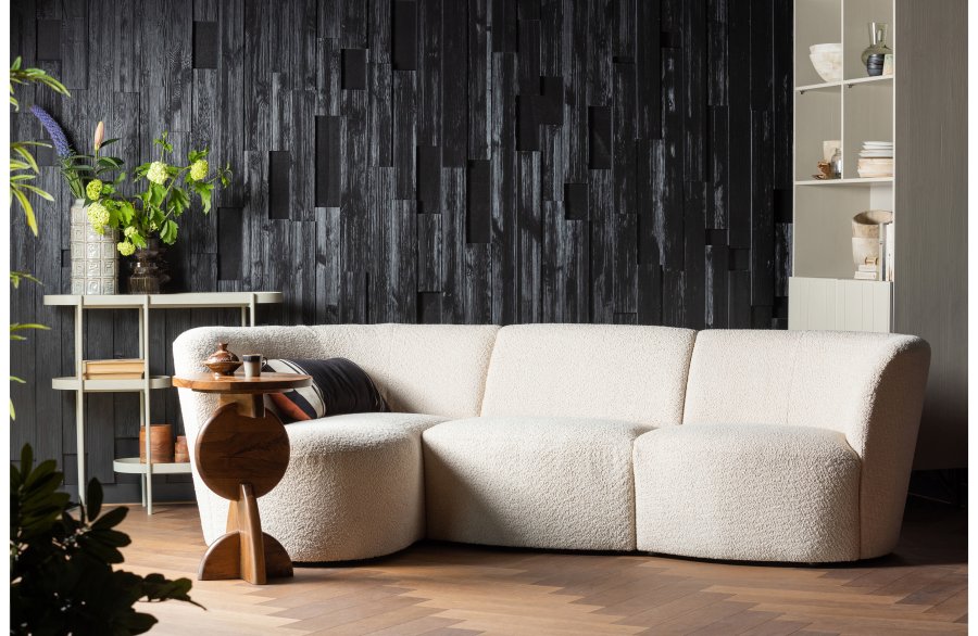 WOOOD EXCLUSIVE Noan sidebord, m. 3 bordplader - antik beige MDF og metal (90x28)