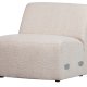 WOOOD EXCLUSIVE Coco sofamodul, 1-seat - creme bouclé polyester