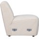 WOOOD EXCLUSIVE Coco sofamodul, 1-seat - creme bouclé polyester