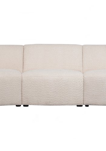 WOOOD EXCLUSIVE Coco sofamodul, 1-seat - creme bouclé polyester