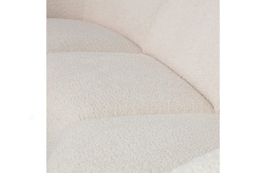 WOOOD EXCLUSIVE Coco sofamodul, 1-seat - creme bouclé polyester