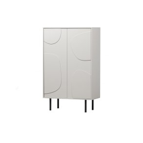 WOOOD EXCLUSIVE Cadiz skab, m. 2 lger og 2 hylder - tgehvid fyrretr