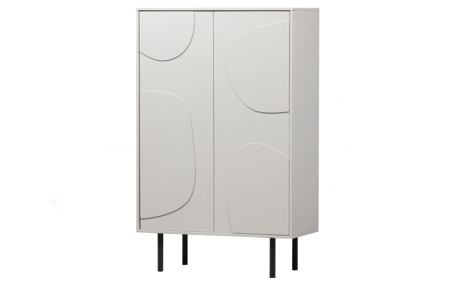 WOOOD EXCLUSIVE Cadiz skab, m. 2 lger og 2 hylder - tgehvid fyrretr