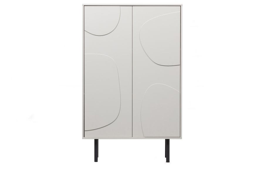 WOOOD EXCLUSIVE Cadiz skab, m. 2 lger og 2 hylder - tgehvid fyrretr