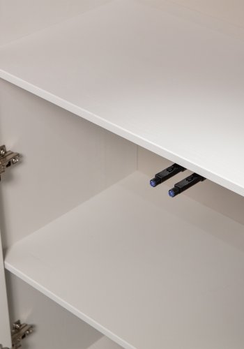 WOOOD EXCLUSIVE Cadiz skab, m. 2 lger og 2 hylder - tgehvid fyrretr