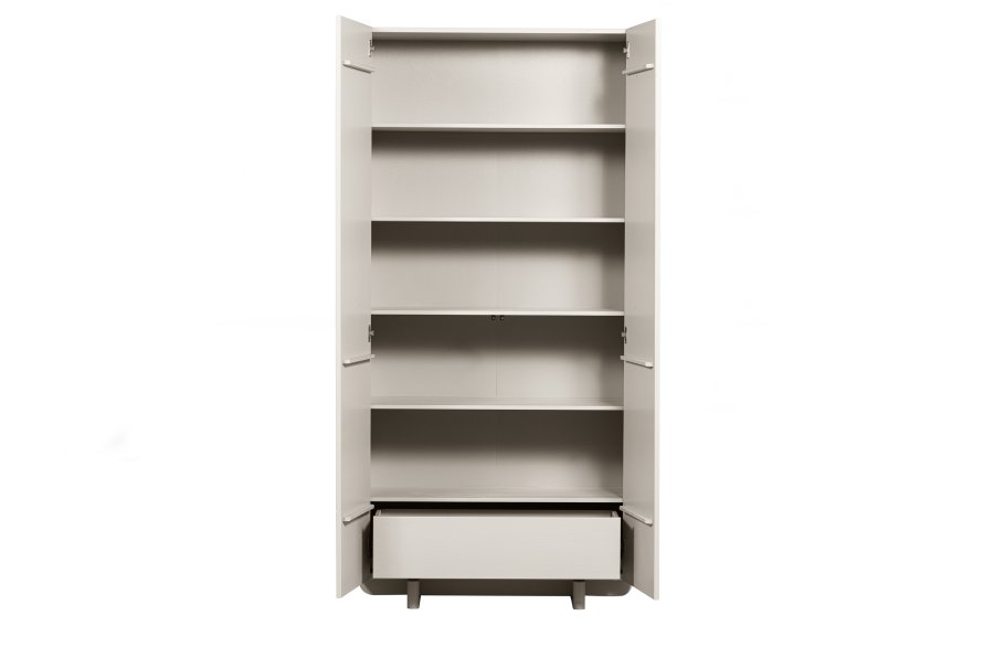 WOOOD EXCLUSIVE Basu skab, m. 2 lger, 1 skuffe og 5 hylder - dust fyrretr