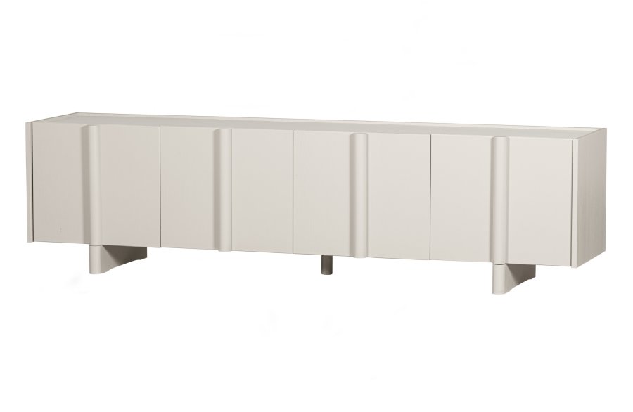 WOOOD EXCLUSIVE Basu TV-bord, m. 3 lger og 2 hylder - dust fyrretr (200x46)