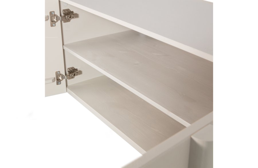 WOOOD EXCLUSIVE Basu TV-bord, m. 3 lger og 2 hylder - dust fyrretr (200x46)