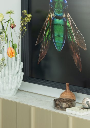 WOOOD EXCLUSIVE Basu bordplade dekoration til sknk/TV-bord - beton plastik (196,5x39,5)