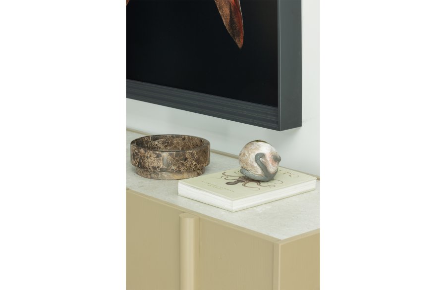 WOOOD EXCLUSIVE Basu bordplade dekoration til sknk/TV-bord - beton plastik (196,5x39,5)