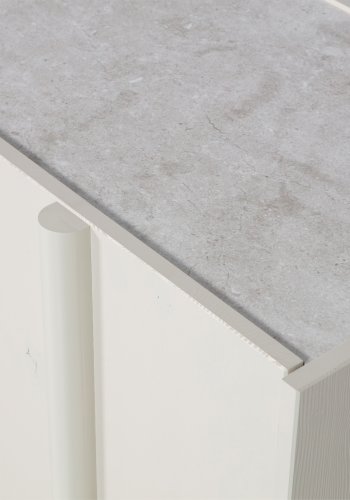 WOOOD EXCLUSIVE Basu bordplade dekoration til sknk/TV-bord - beton plastik (196,5x39,5)