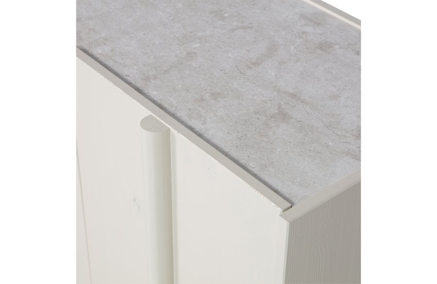 WOOOD EXCLUSIVE Basu bordplade dekoration til sknk/TV-bord - beton plastik (196,5x39,5)