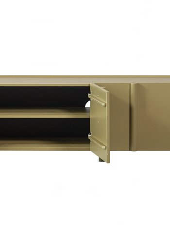 WOOOD EXCLUSIVE Basu TV-bord, m. 3 lger og 2 hylder - mos fyrretr (200x46)