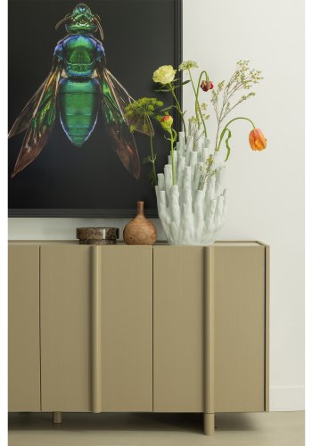 WOOOD EXCLUSIVE Basu sknk, m. 3 lger og 2 hylder - mudder fyrretr