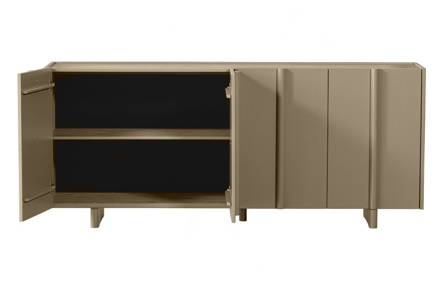 WOOOD EXCLUSIVE Basu sknk, m. 3 lger og 2 hylder - mudder fyrretr