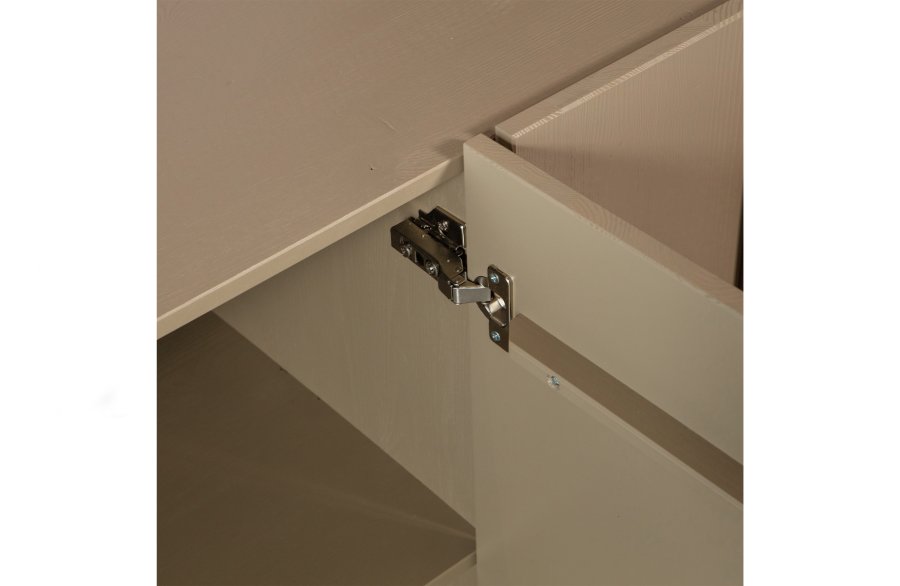 WOOOD EXCLUSIVE Basu sknk, m. 3 lger og 2 hylder - mudder fyrretr