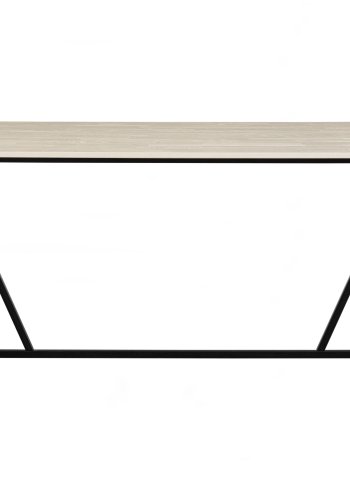 WOOOD EXCLUSIVE Silas spisebord, rektangulr - dust (gr/sand) brstet asketr og metal (220x90)