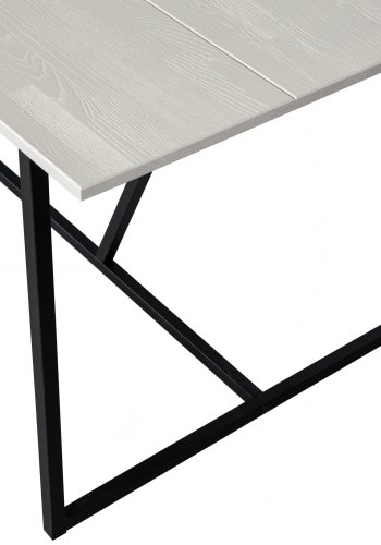 WOOOD EXCLUSIVE Silas spisebord, rektangulr - dust (gr/sand) brstet asketr og metal (220x90)