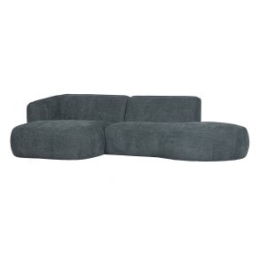 WOOOD EXCLUSIVE Polly sofa, m. venstre chaiselong - bl-grn polyester