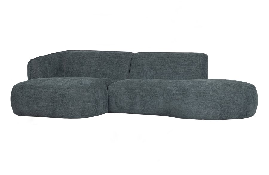 WOOOD EXCLUSIVE Polly sofa, m. venstre chaiselong - bl-grn polyester