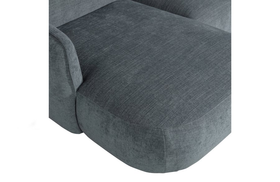 WOOOD EXCLUSIVE Polly sofa, m. venstre chaiselong - bl-grn polyester