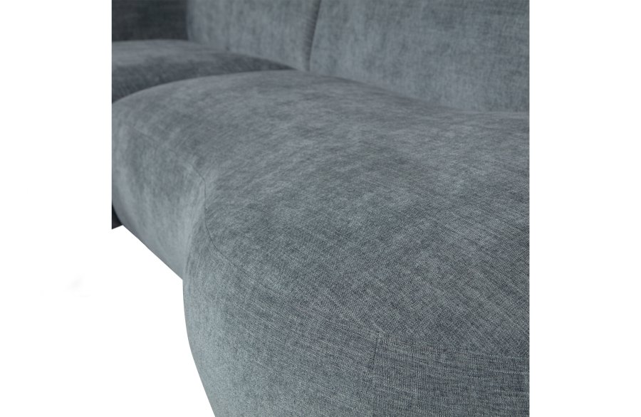 WOOOD EXCLUSIVE Polly sofa, m. venstre chaiselong - bl-grn polyester