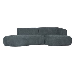 WOOOD EXCLUSIVE Polly sofa, m. hjre chaiselong - bl-grn polyester