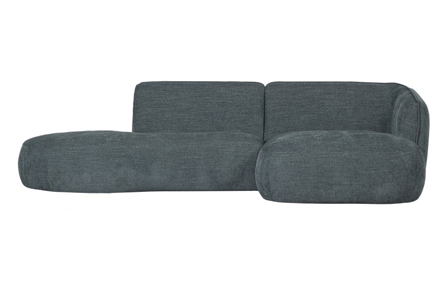 WOOOD EXCLUSIVE Polly sofa, m. hjre chaiselong - bl-grn polyester