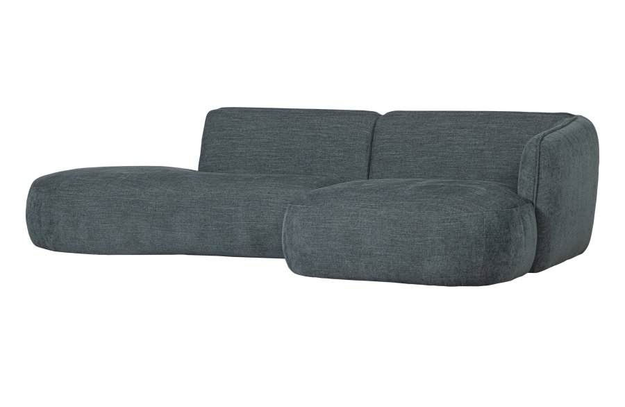 WOOOD EXCLUSIVE Polly sofa, m. hjre chaiselong - bl-grn polyester