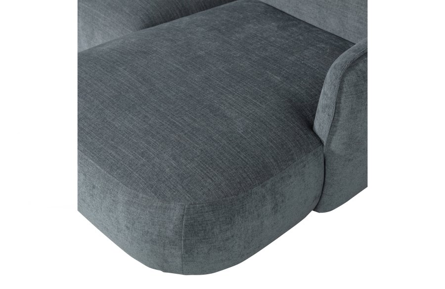 WOOOD EXCLUSIVE Polly sofa, m. hjre chaiselong - bl-grn polyester