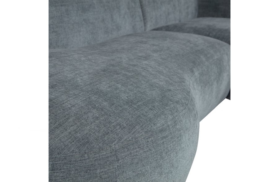 WOOOD EXCLUSIVE Polly sofa, m. hjre chaiselong - bl-grn polyester