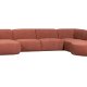 WOOOD EXCLUSIVE Polly sofa U-form, hjre - lyserd polyester