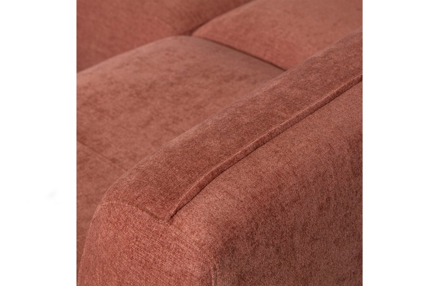 WOOOD EXCLUSIVE Polly sofa U-form, hjre - lyserd polyester