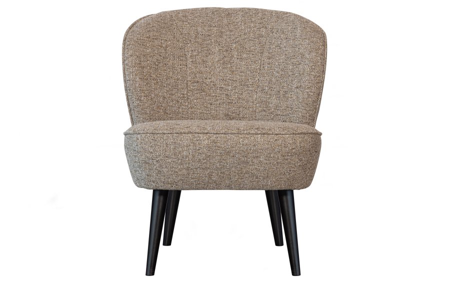 WOOOD Sara lnestol - natur meleret stof og birketr