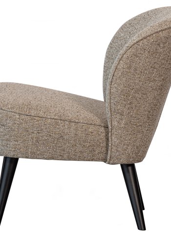 WOOOD Sara lnestol - natur meleret stof og birketr