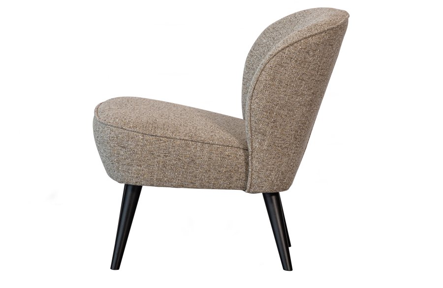 WOOOD Sara lnestol - natur meleret stof og birketr