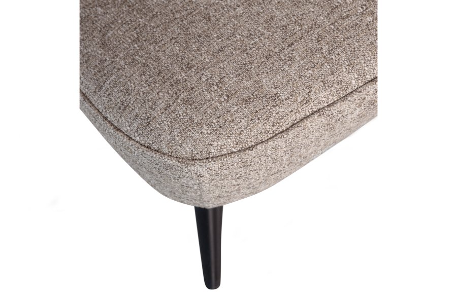 WOOOD Sara lnestol - natur meleret stof og birketr