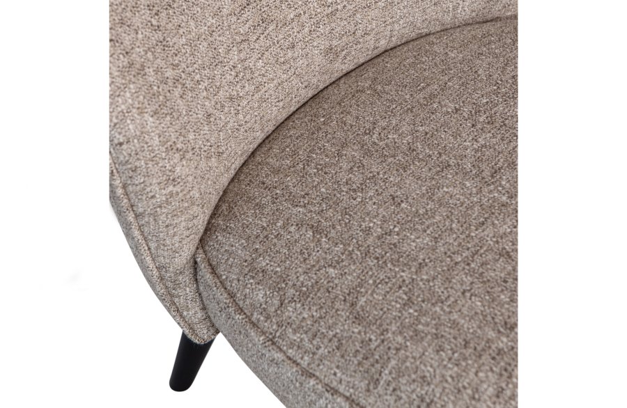 WOOOD Sara lnestol - natur meleret stof og birketr